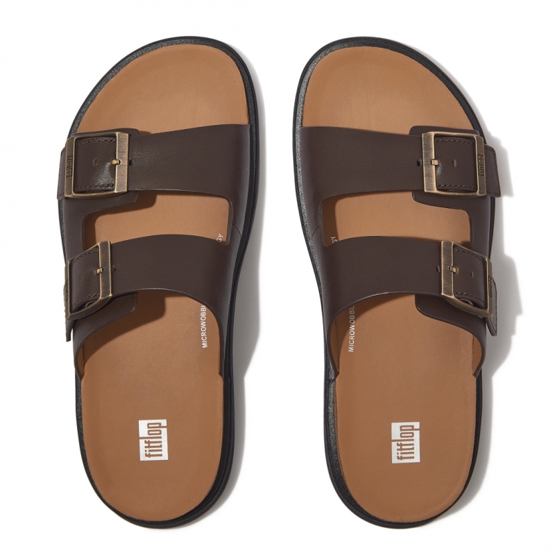 Men's Fitflop Gen-Ff Slides Brown | IN-EILWD9831