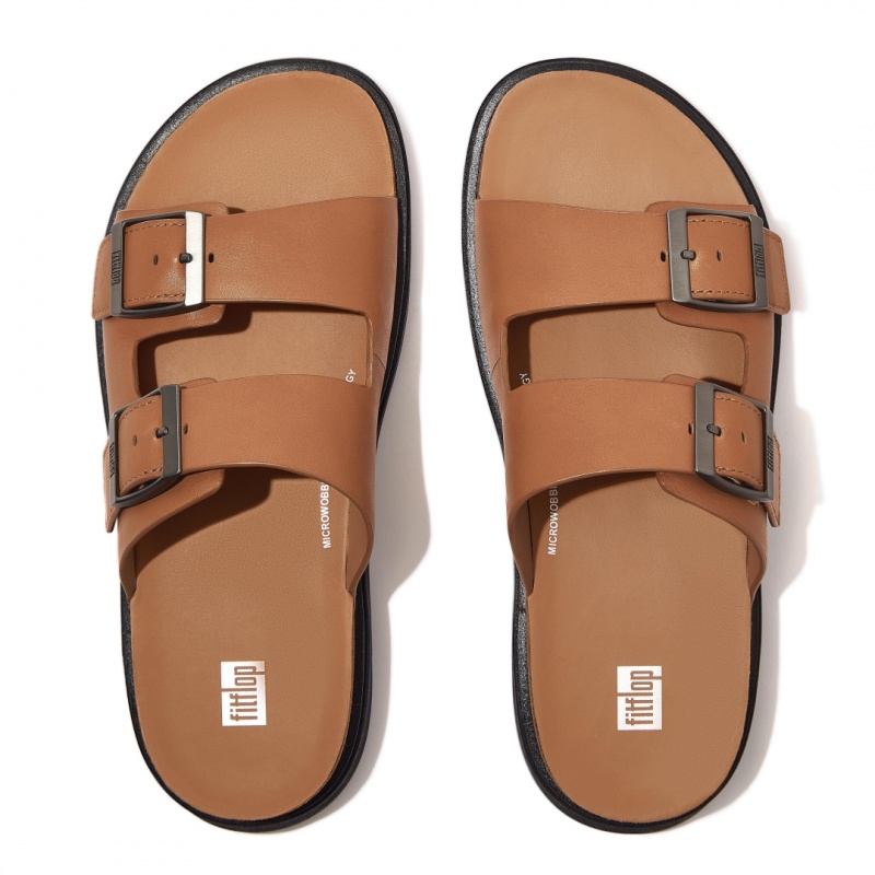 Men's Fitflop Gen-Ff Slides Light Brown | IN-BWDVK8935