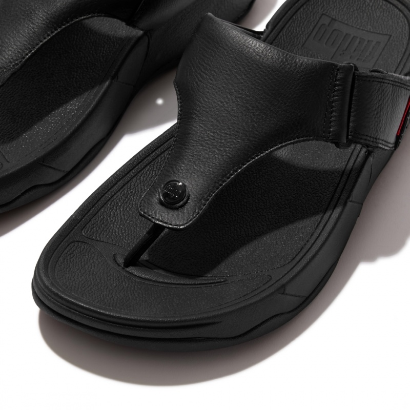 Men's Fitflop Trakk Ii Toe Thongs Black | IN-NGEVF5698