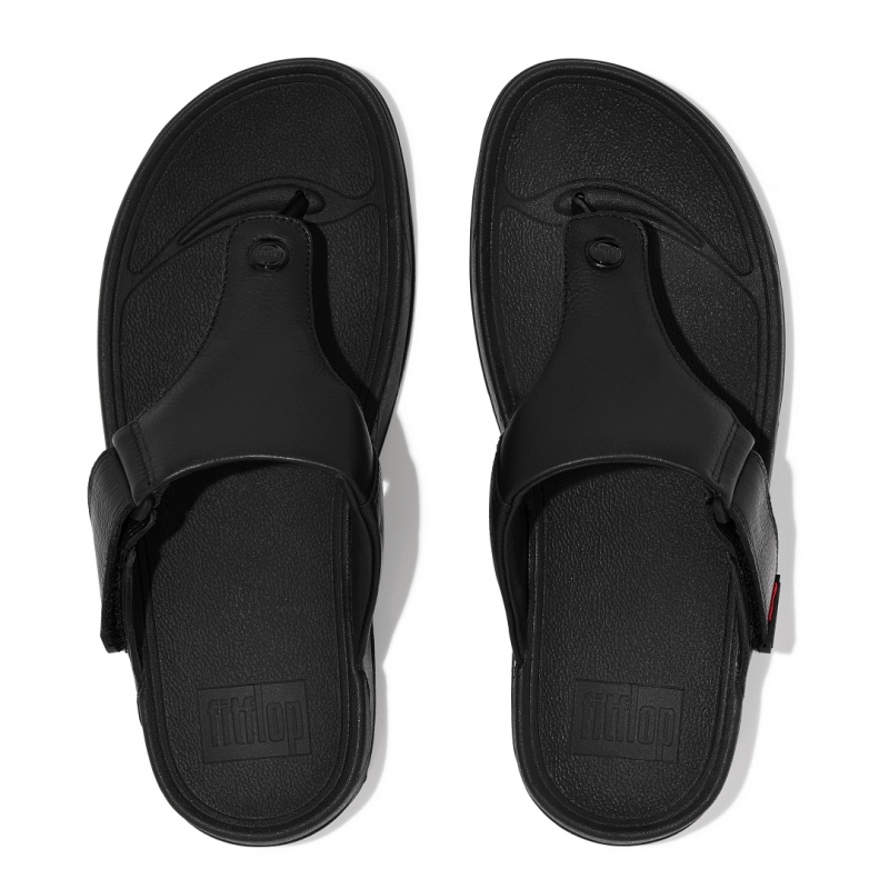 Men's Fitflop Trakk Ii Toe Thongs Black | IN-NGEVF5698