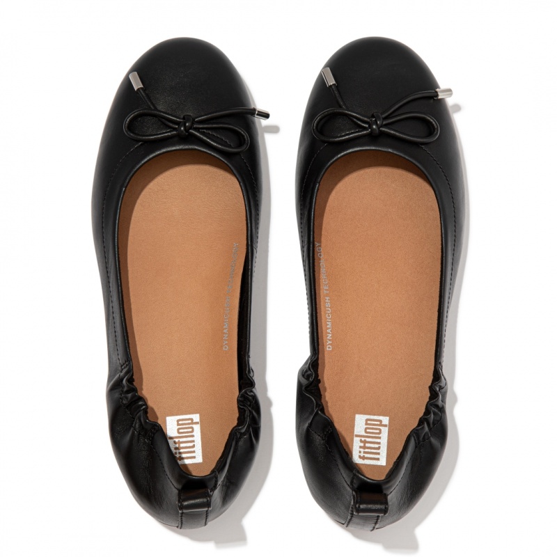 Women's Fitflop Allegro Ballet Flats Black | IN-HCGYX5917