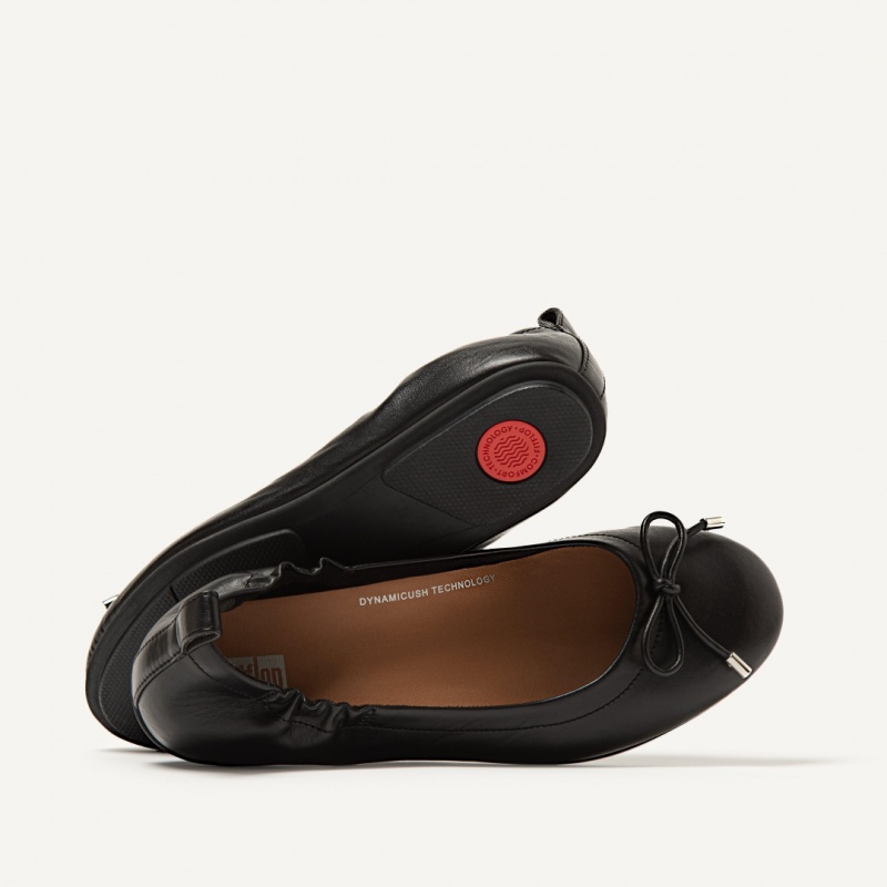 Women's Fitflop Allegro Ballet Flats Black | IN-HCGYX5917