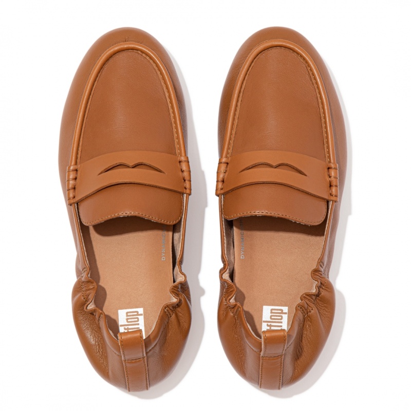 Women's Fitflop Allegro Loafers Light Brown | IN-YJWEI2645