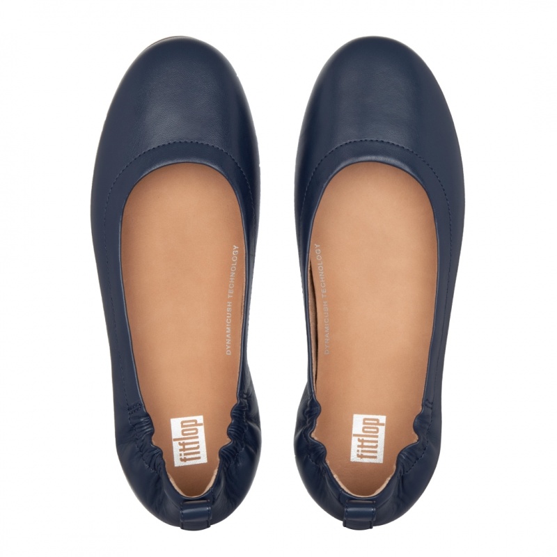 Women's Fitflop Allegro Soft Ballet Flats Navy | IN-FBRSW5213