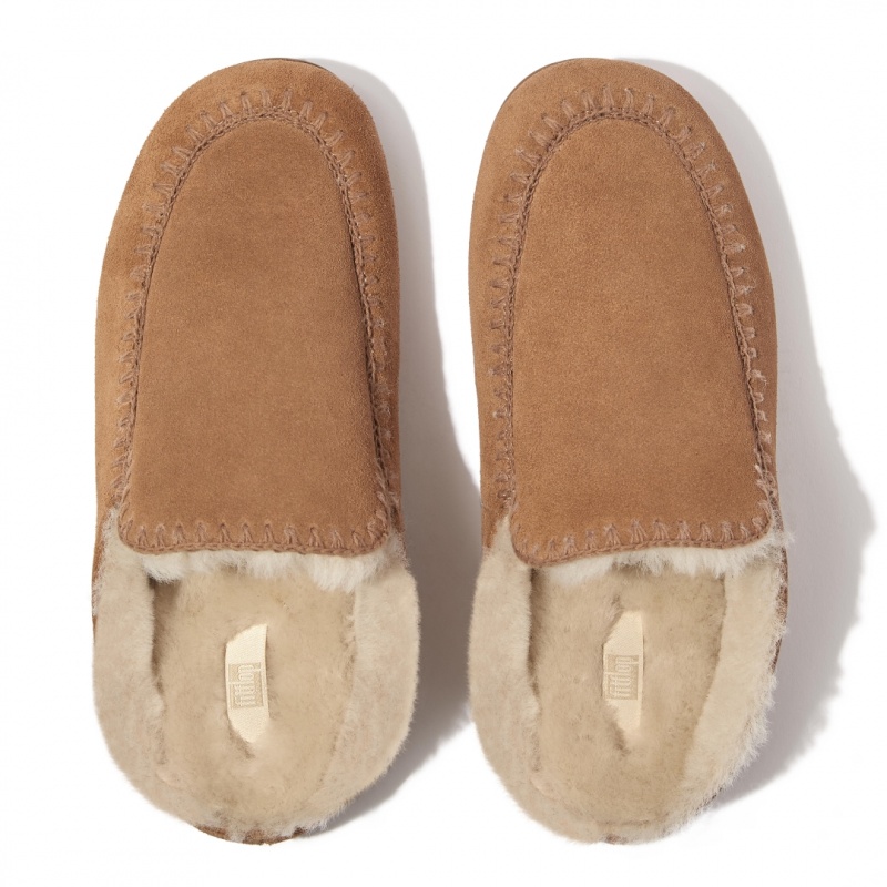 Women's Fitflop Chrissie Ii Haus Slippers Brown | IN-IEQPX2183