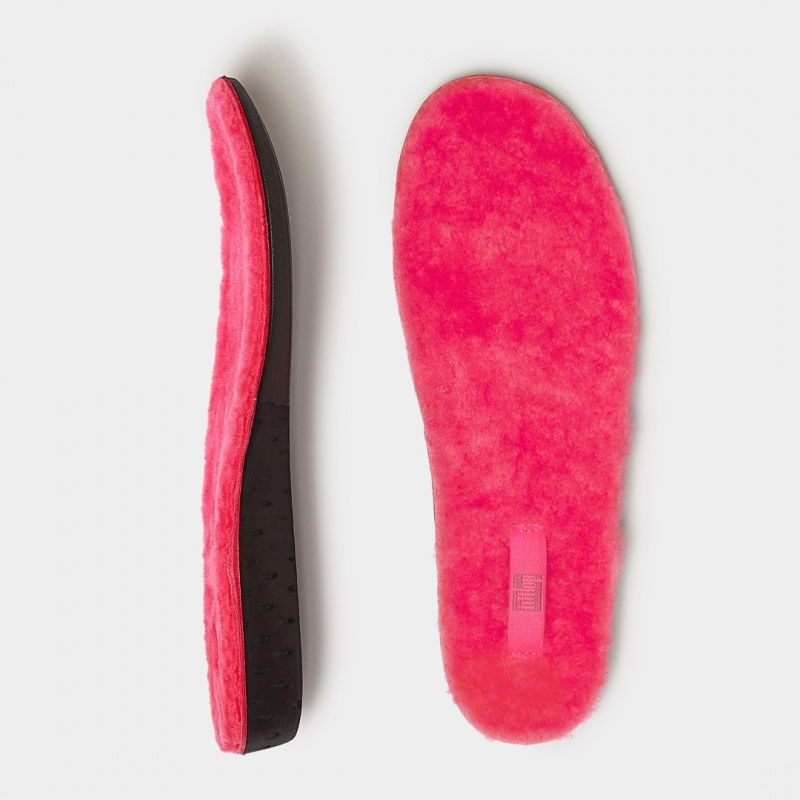 Women's Fitflop Chrissie Shearling Slippers Insoles Pink | IN-UMLRZ7952