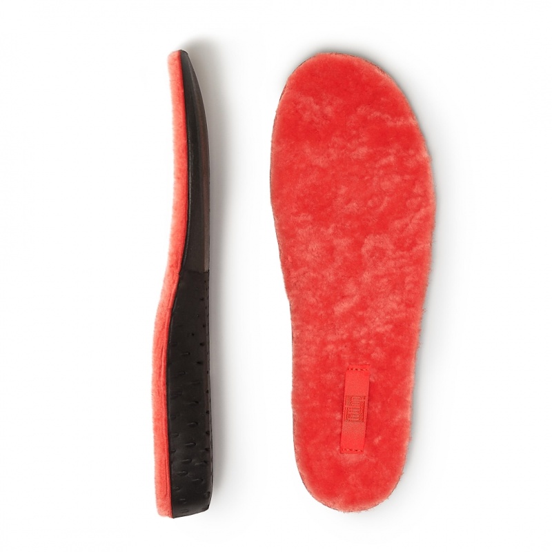 Women's Fitflop Chrissie Shearling Slippers Insoles Orange | IN-WNHAD7462