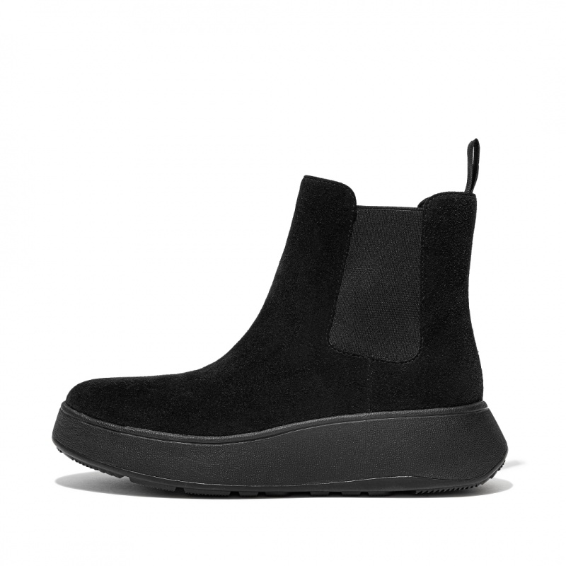 Women\'s Fitflop F-Mode Chelsea Boots Black | IN-JBOUM2804