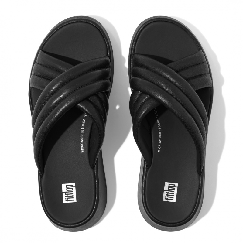 Women's Fitflop F-Mode Slides Slides Black | IN-AEZWS4981