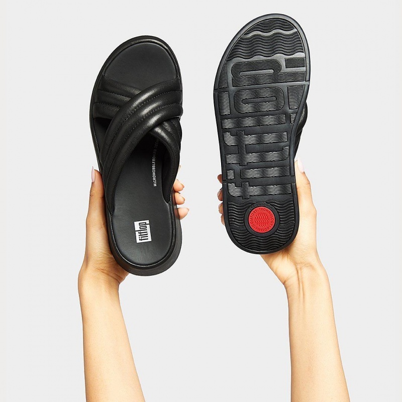 Women's Fitflop F-Mode Slides Slides Black | IN-AEZWS4981