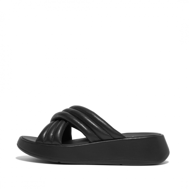 Women\'s Fitflop F-Mode Slides Slides Black | IN-AEZWS4981