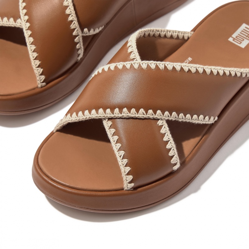 Women's Fitflop F-Mode Slides Slides Brown | IN-LGMSQ4860