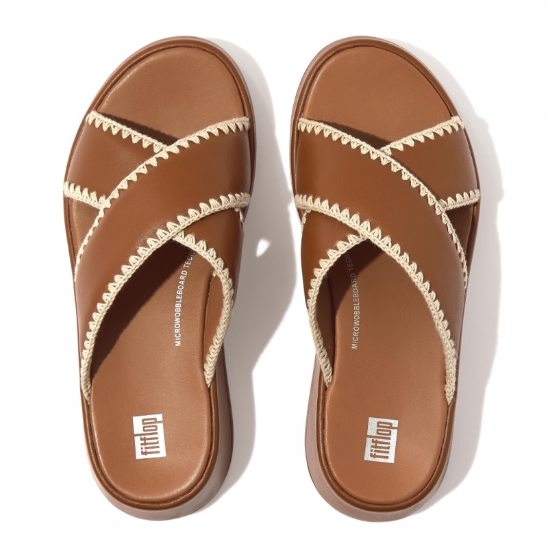 Women's Fitflop F-Mode Slides Slides Brown | IN-LGMSQ4860