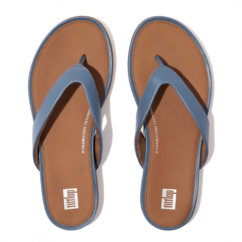 Women's Fitflop Gracie Flip Flops Blue | IN-OGFMY4593