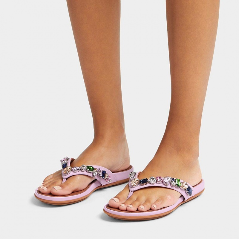 Women's Fitflop Gracie Flip Flops Pink | IN-CNDRM7134