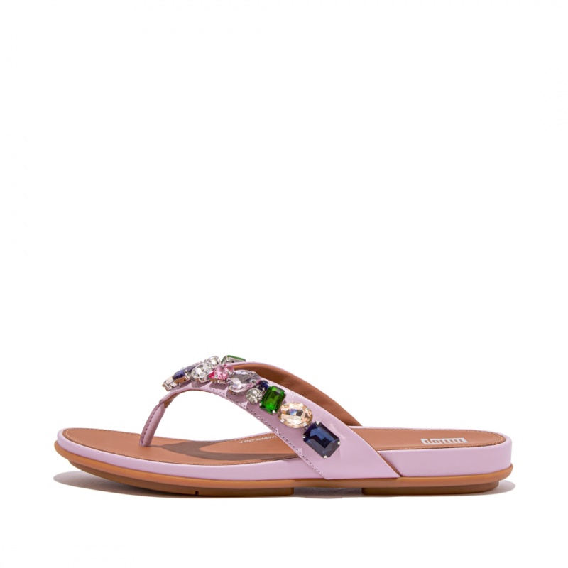 Women\'s Fitflop Gracie Flip Flops Pink | IN-CNDRM7134