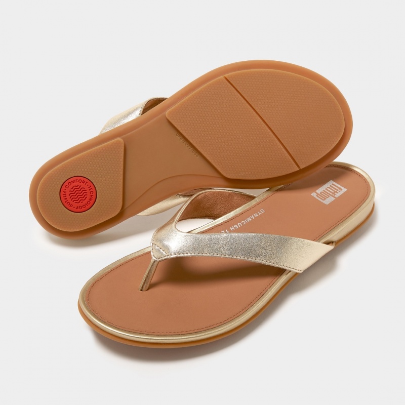 Women's Fitflop Gracie Flip Flops Silver | IN-DIZCS2410