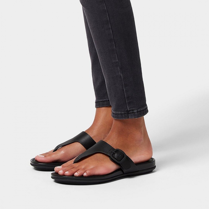 Women's Fitflop Gracie Toe Post Sandals Navy | IN-THZXI7910