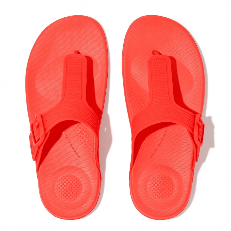 Women's Fitflop Iqushion Adjustable Buckle Flip Flops Flip Flops Orange | IN-MOKJH7209