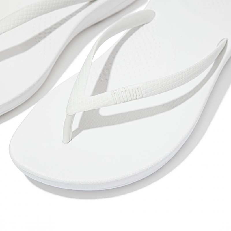 Women's Fitflop Iqushion Ergonomc Flip Flops White | IN-TNXZF4138