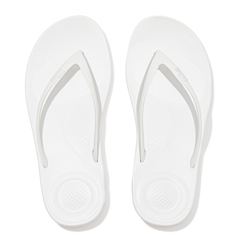 Women's Fitflop Iqushion Ergonomc Flip Flops White | IN-TNXZF4138