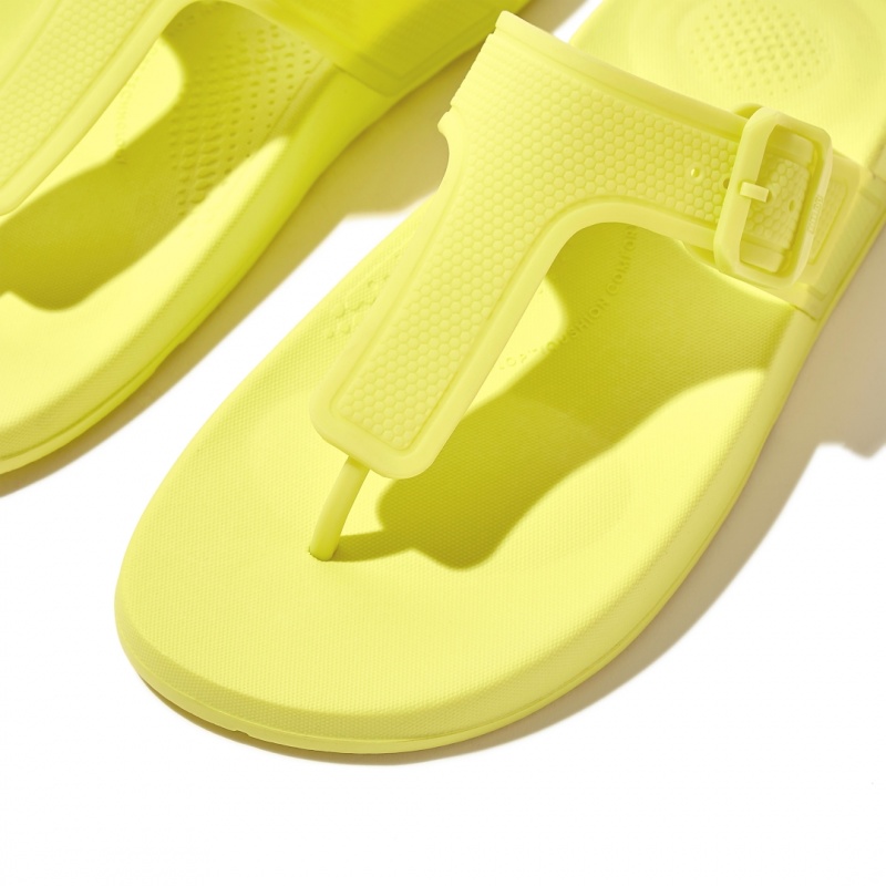 Women's Fitflop Iqushion Rubber Tpu Flip Flops Flip Flops Light Green | IN-KWQCR7691