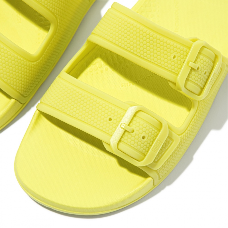 Women's Fitflop Iqushion Rubber Tpu Slides Slides Light Green | IN-FWBTG8609