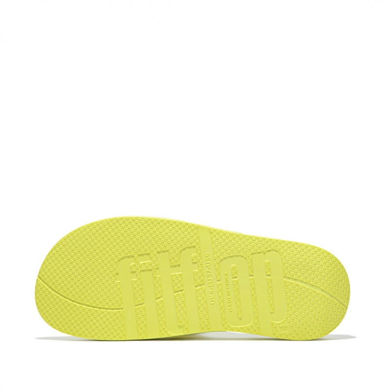 Women's Fitflop Iqushion Rubber Tpu Slides Slides Light Green | IN-FWBTG8609