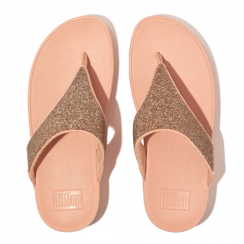 Women's Fitflop Lulu Microfibre Faux Leather (Pu) Thongs Toe-Post Sandals Pink | IN-PXHWT1942