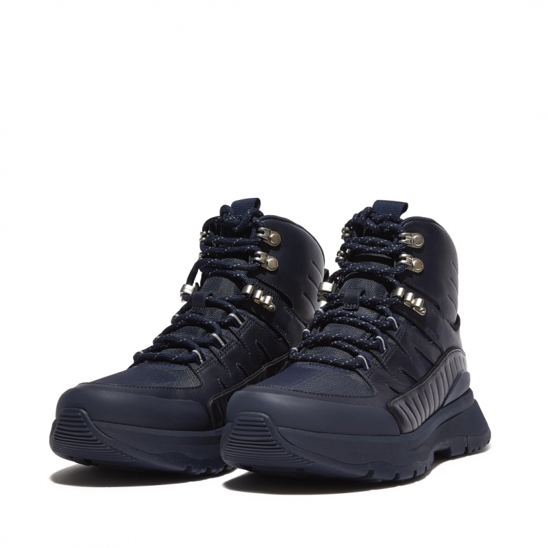 Women's Fitflop Neo-D-Hyker Walking Boots Navy | IN-TFYPS9863