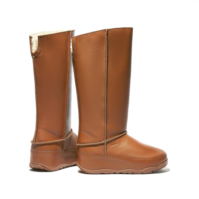 Women's Fitflop Original Mukluk Calf Boots Light Brown | IN-XIRHE3279