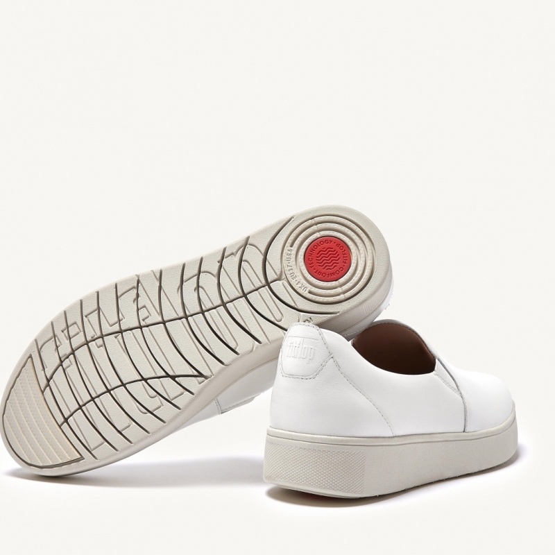 Women's Fitflop Rally Slip On Skate Sneakers White | IN-XTHEB6093