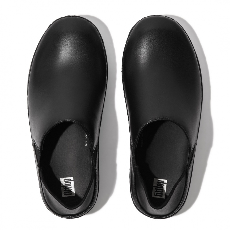 Women's Fitflop Super Loafer Work Shoes Slip Ons Black | IN-ULKAM4176