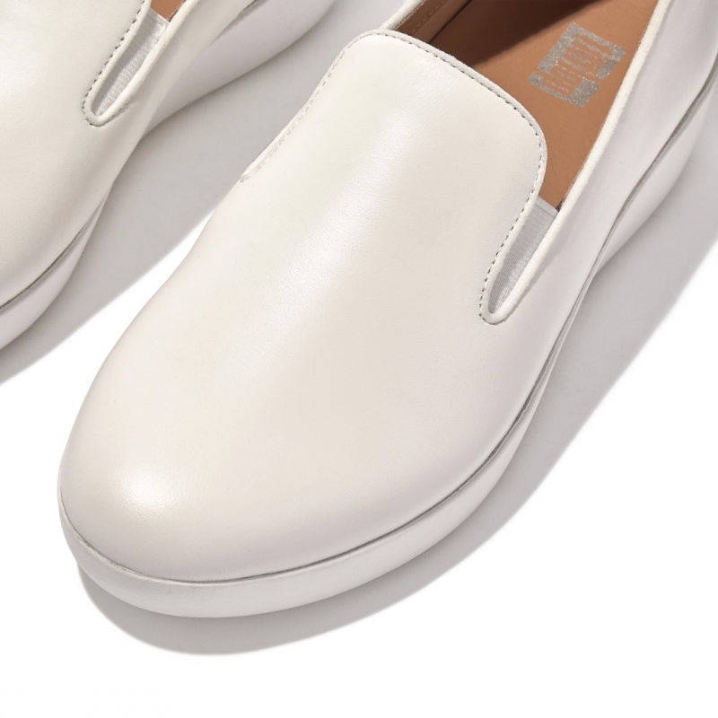 Women's Fitflop Superskate Wipe Clean Loafers White | IN-CWADZ1293