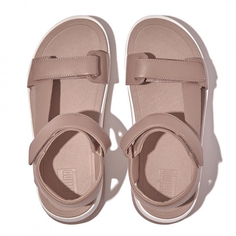 Women's Fitflop Surff Back Strap Sandals Beige | IN-ZFDKM4586