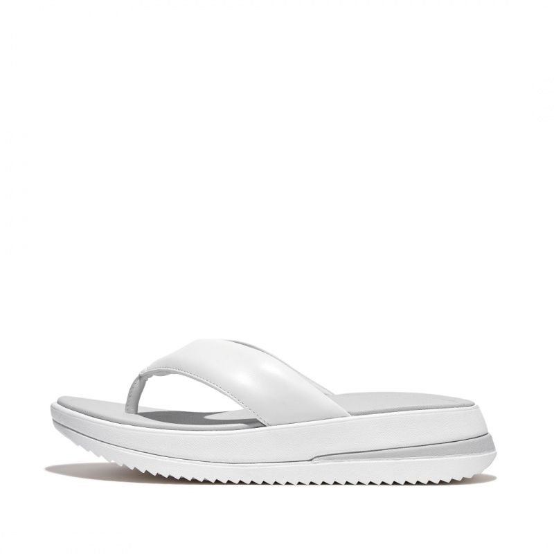 Women\'s Fitflop Surff Toe Thongs Thongs White | IN-EDAHV7915