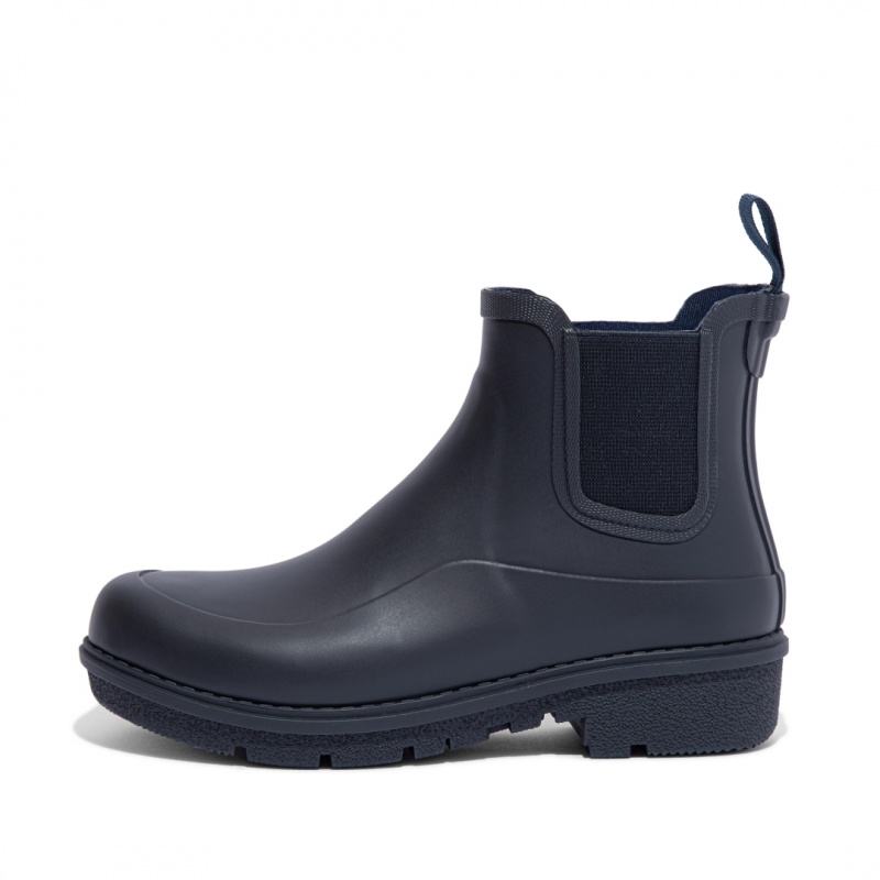 Women\'s Fitflop Wonderwelly Chelsea Rain Boots Navy | IN-QATWS2791