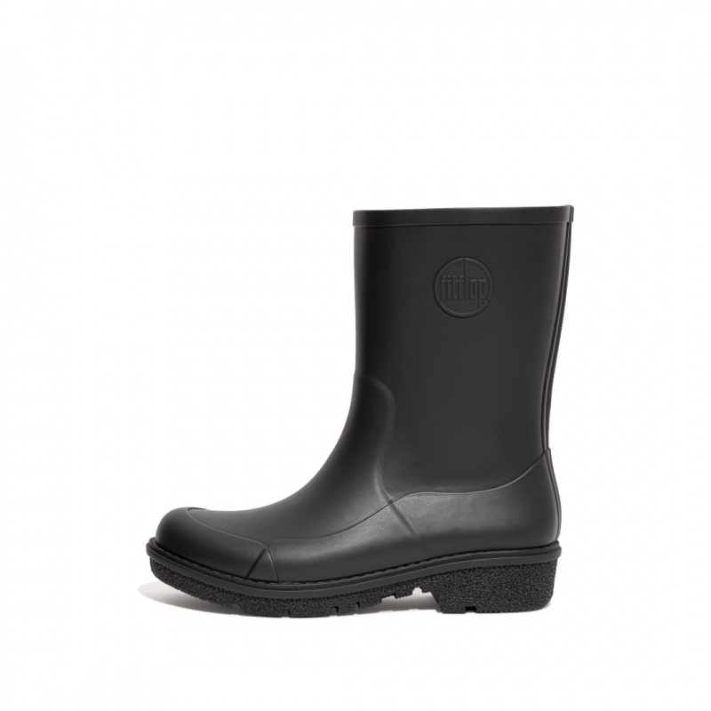 Women\'s Fitflop Wonderwelly Rain Boots Black | IN-XNCZI7954