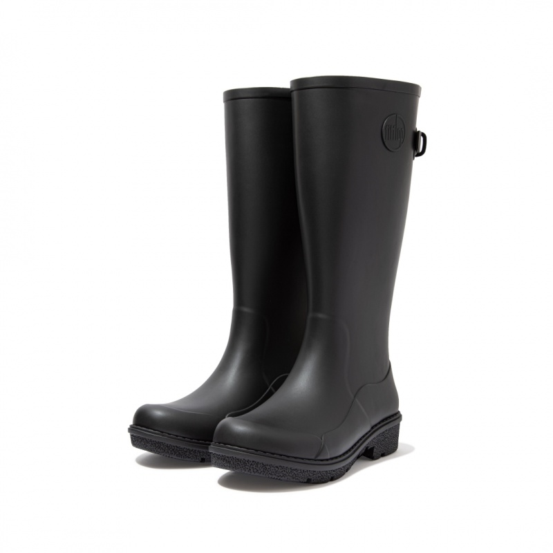 Women's Fitflop Wonderwelly Rubber Boots Black | IN-LFGUM0142